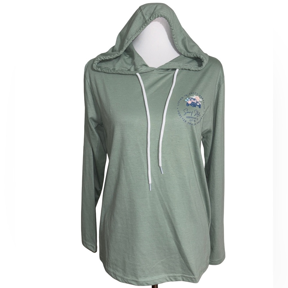 Surf Style Sage Green Hoodie